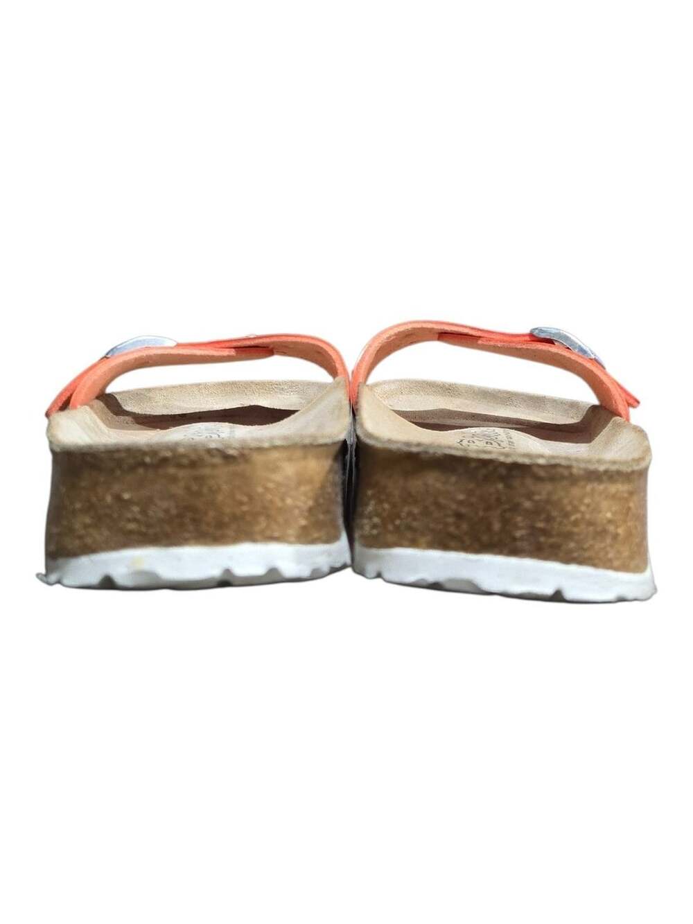 Birkenstock Birkis Orange Patent Leather Studded Sandals Size 41 - Picture 4 of 8